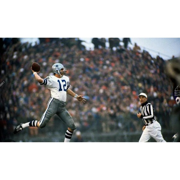 Dallas Cowboys Roger Staubach Throwback Reto Rare T-shirt - Picture 12 of 12